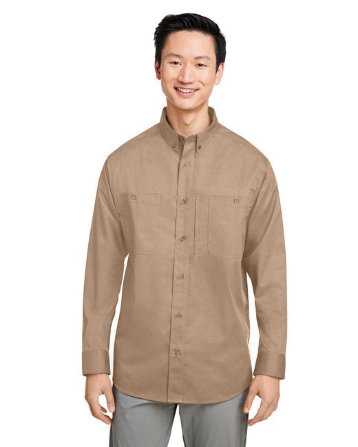 Custom Long-Sleeve Work Shirt – Durable & Professional Design SOYT Printing Company Small Khaki