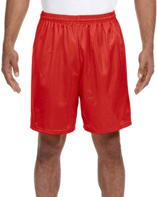 Custom Mesh Shorts – 7-Inch Inseam, Moisture-Wicking Performance SOYT Printing Company X-Small Scarlet