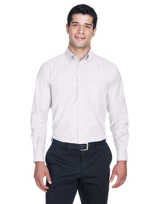 Custom Long-Sleeve Oxford Shirt – Stain-Release & Wrinkle-Free SOYT Printing Company Small White
