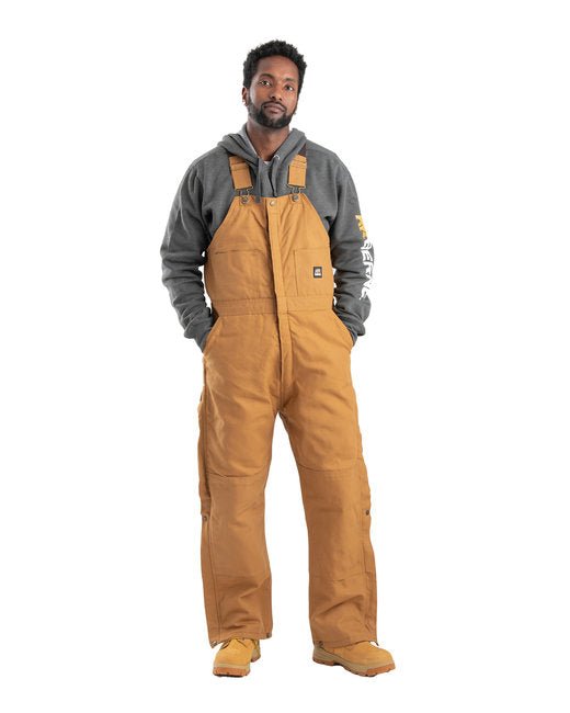 Berne Men's Heritage Insulated Bib Overall – Durable and Weather-Resistant Workwear Berne Small Brown Duck