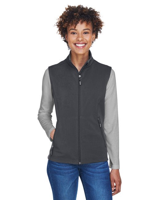 CORE365 Ladies' Cruise Two-Layer Fleece Bonded Soft Shell Vest – Water-Repellent, Stylish, and Functional Core365 X-Small Carbon