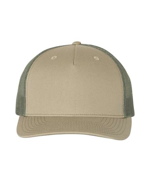 Five-Panel Trucker Cap - Richardson | Stylish, Breathable, and Adjustable Richardson One Size Pale Khaki/ Loden