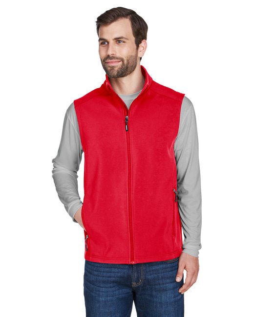 CORE365 Men's Cruise Two-Layer Fleece Bonded Soft Shell Vest – Durable, Water-Repellent, and Functional Core365 Small Red