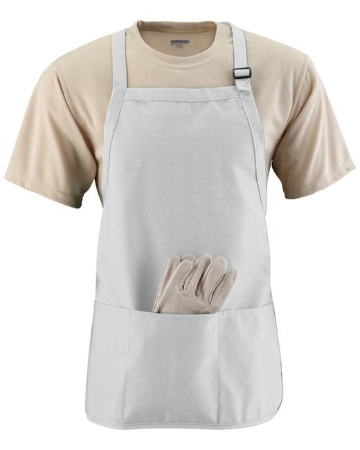 Custom Full-Length Apron with Pockets – Adjustable Neck Strap SOYT Printing Company White