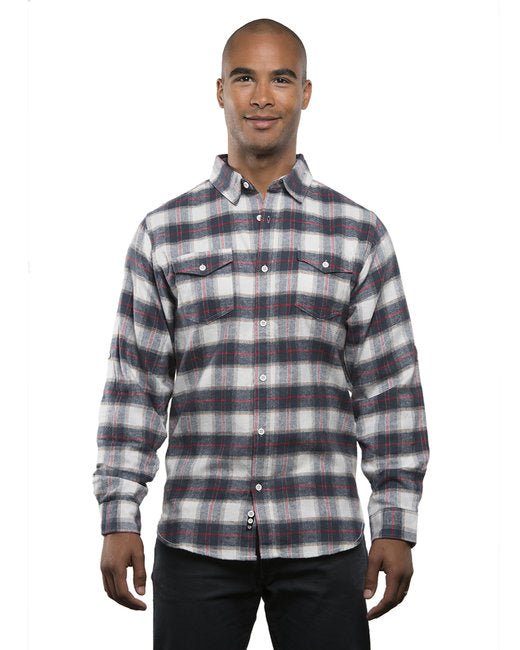 Custom Plaid Flannel Shirt – Modern Fit, Durable & Comfortable SOYT Printing Company Small White/ Red