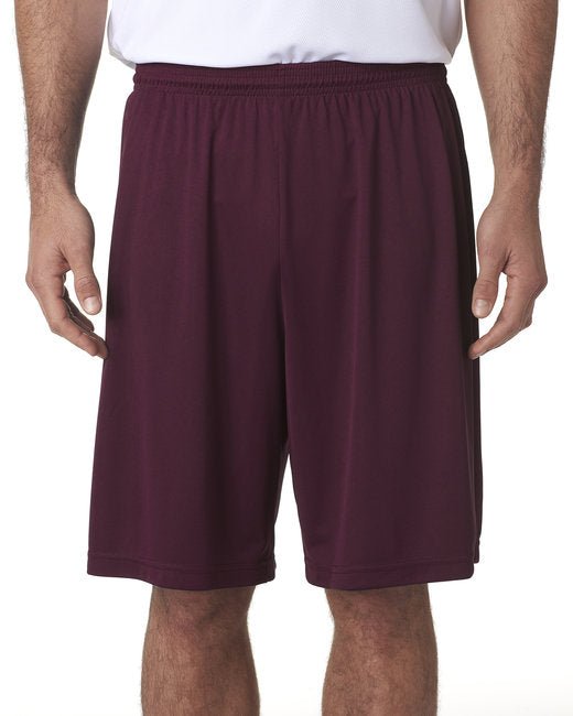 Custom Men's Performance Shorts – 9-Inch Inseam & Durable Fabric Shorts A4 Small Maroon
