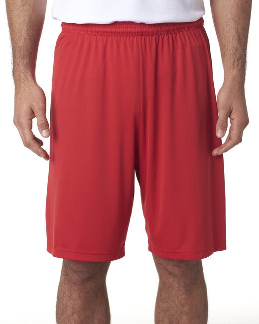 Custom Men's Performance Shorts – 9-Inch Inseam & Durable Fabric Shorts A4 Small Scarlet Red