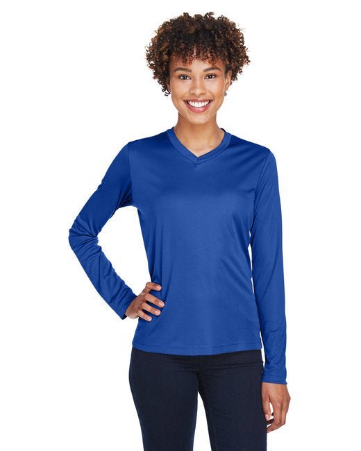 Custom Ladies’ Performance Long-Sleeve T-Shirt – Moisture-Wicking & UV Protection Long Sleeve Team 365