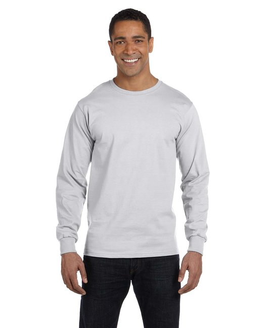 Custom Long-Sleeve T-Shirt – Moisture-Wicking & Sustainable Fabric Show Off Your Threads Printing Company Small Ash Grey