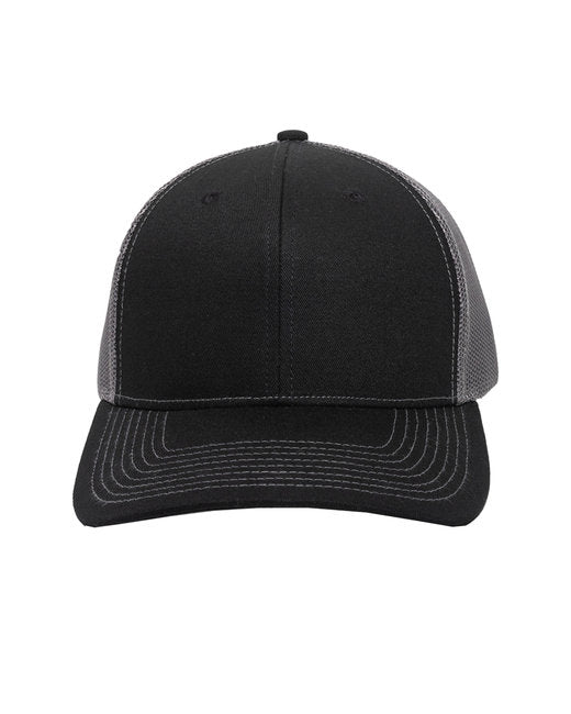 Custom Structured Trucker Cap with Solid Mesh Back – Embroidery Ready Trucker Hat Outdoor Cap