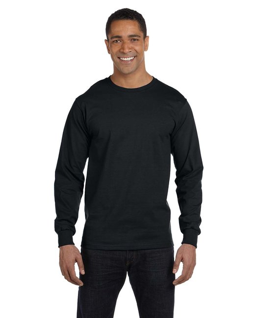Custom Long-Sleeve T-Shirt – Moisture-Wicking & Sustainable Fabric Show Off Your Threads Printing Company Small Black