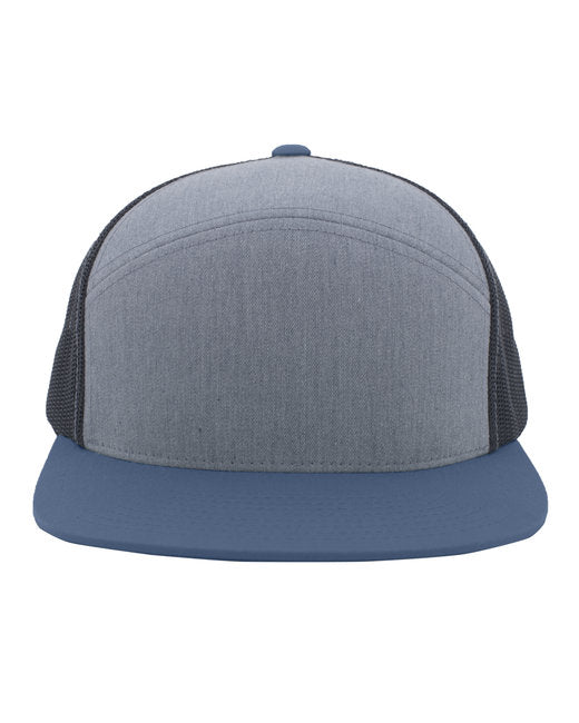 Custom Richardson Arch Trucker Snapback Cap – Full Profile with Embroidery Ready Trucker Hat Richardson
