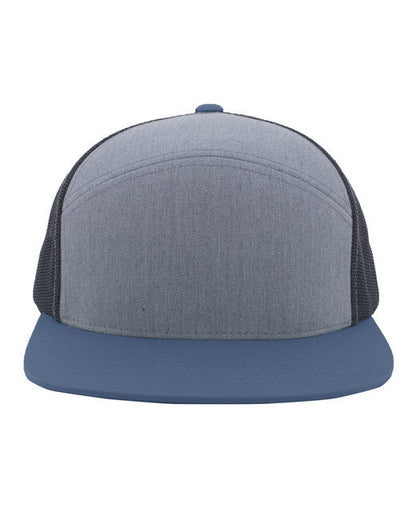 Custom Richardson Arch Trucker Snapback Cap – Full Profile with Embroidery Ready Trucker Hat Richardson
