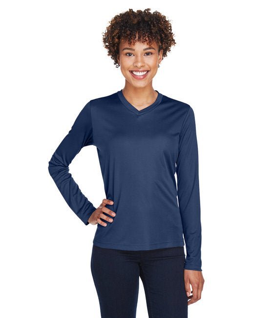 Custom Ladies’ Performance Long-Sleeve T-Shirt – Moisture-Wicking & UV Protection Long Sleeve Team 365