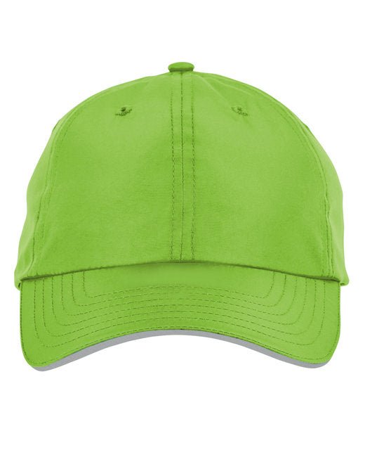 Custom Performance Cap – Lightweight with Reflective Piping Core365 Acid Green