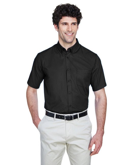 Custom Short-Sleeve Twill Shirt – Comfortable, Durable & UV Protected SOYT Printing Company Small Black
