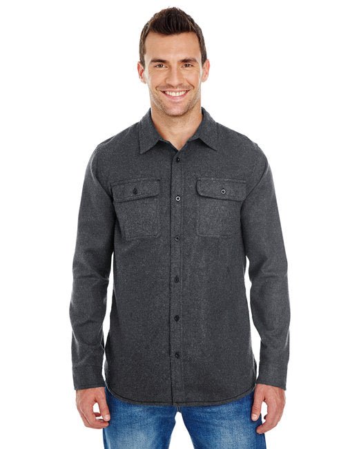 Custom Solid Flannel Shirt – Classic Design & Durable Fabric SOYT Printing Company Small Charcoal