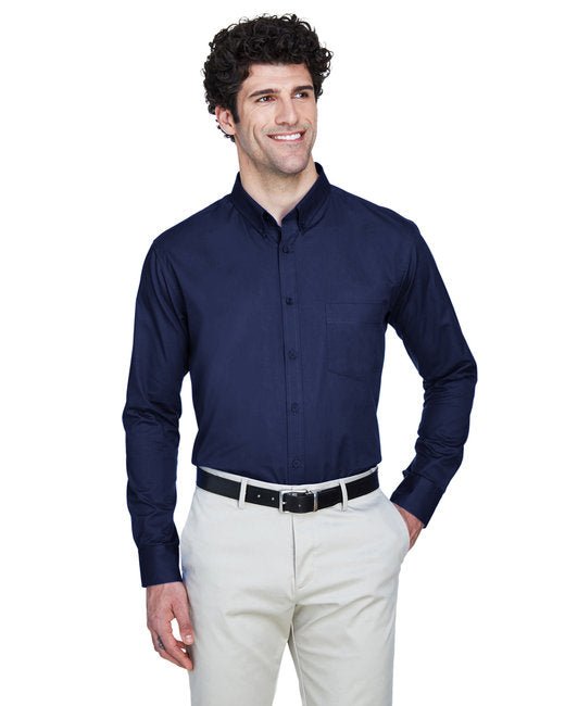 Custom Long-Sleeve Twill Shirt – Comfortable, Durable & UV Protected SOYT Printing Company Small Clasic Navy