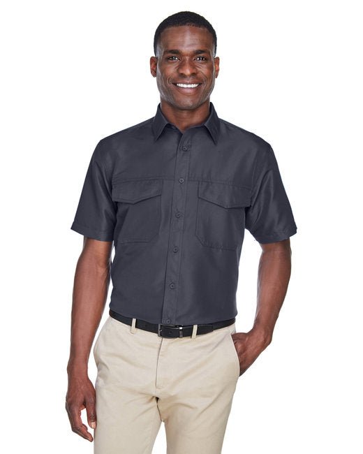 Custom Short-Sleeve Performance Staff Shirt – Lightweight & Durable SOYT Printing Company Small Dark Charcoal