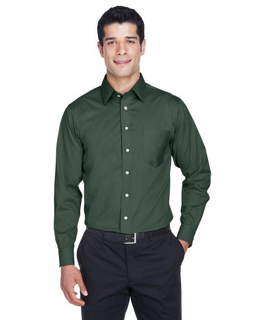 Custom Stretch Twill Shirt – Non-Iron, Stain-Release & Active Fit SOYT Printing Company Small Forest Green