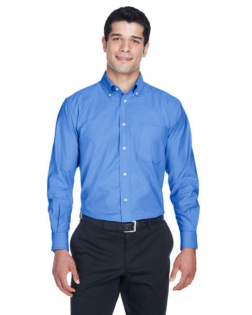 Custom Long-Sleeve Oxford Shirt – Stain-Release & Wrinkle-Free SOYT Printing Company Small French Blue