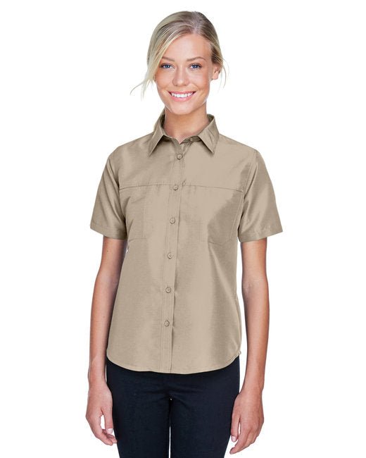 Custom Ladies' Performance Staff Shirt – Lightweight & Breathable SOYT Printing Company Small Khaki