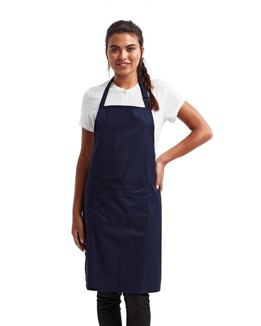 Custom Recycled Bib Apron with Pocket – Adjustable & Durable SOYT Printing Company Navy Blue
