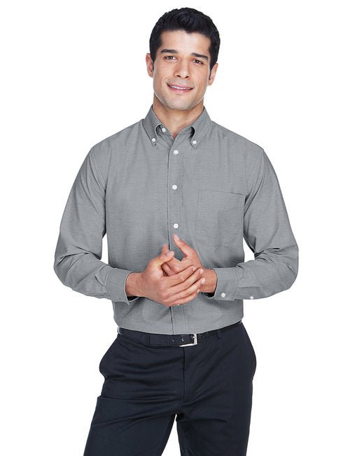 Custom Long-Sleeve Oxford Shirt – Stain-Release & Wrinkle-Free SOYT Printing Company Small Oxford Grey