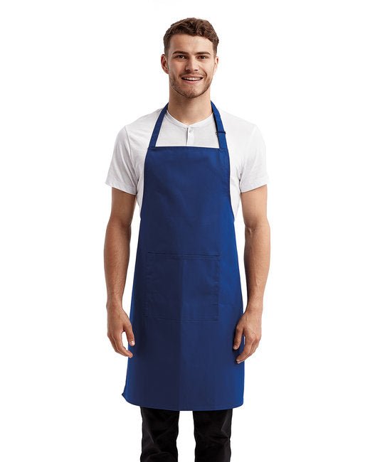 Custom Recycled Bib Apron with Pocket – Adjustable & Durable SOYT Printing Company Royal Blue