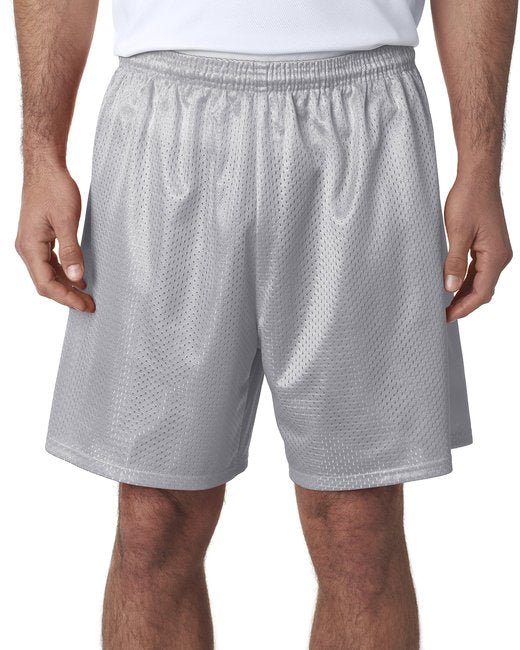Custom Mesh Shorts – 7-Inch Inseam, Moisture-Wicking Performance SOYT Printing Company X-Small Silver