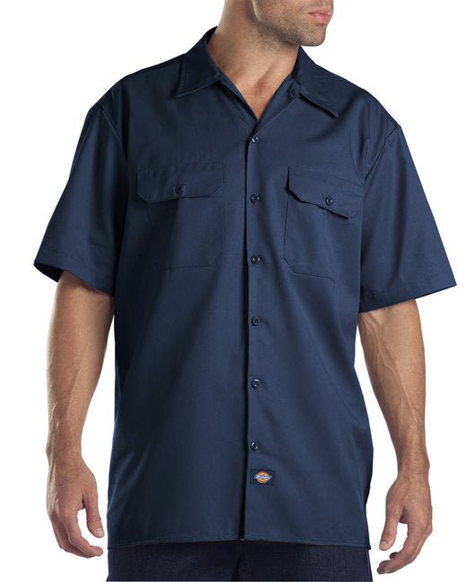 Custom Short-Sleeve Work Shirt – Durable, Stain-Resistant & Comfortable SOYT Printing Company Small Navy Blue