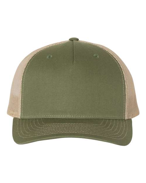 Five-Panel Trucker Cap - Richardson | Stylish, Breathable, and Adjustable Richardson One Size Army Olive Green
