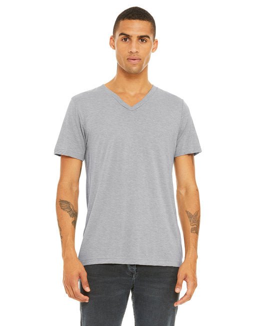 Custom Triblend V-Neck T-Shirt – Unisex, Pre-Shrunk & Eco-Friendly V-Neck Bella Canvas