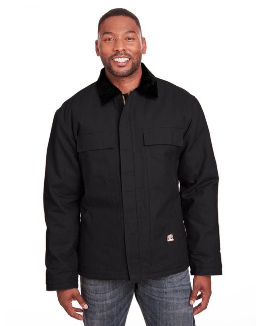 Berne Men's Tall Heritage Cotton Duck Chore Jacket – Durable and Weather-Resistant Workwear Berne MT Black