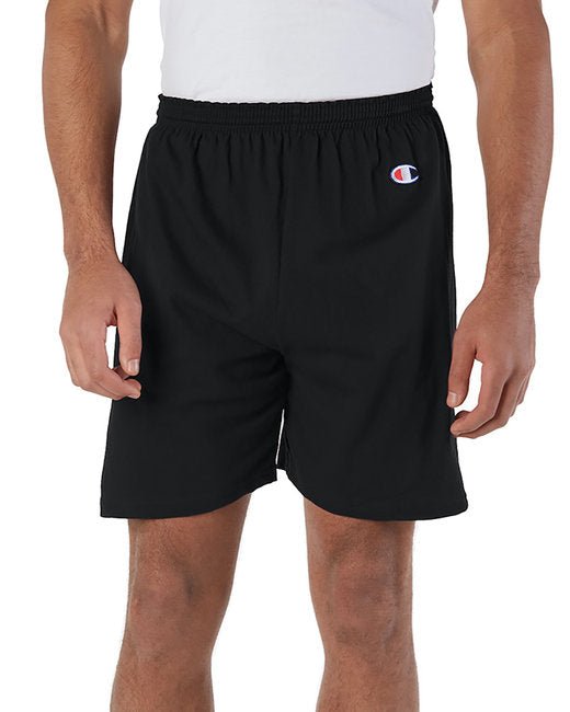 Custom Cotton Gym Shorts – 6-Inch Inseam & Sustainable Fabric Shorts Champion Small Black