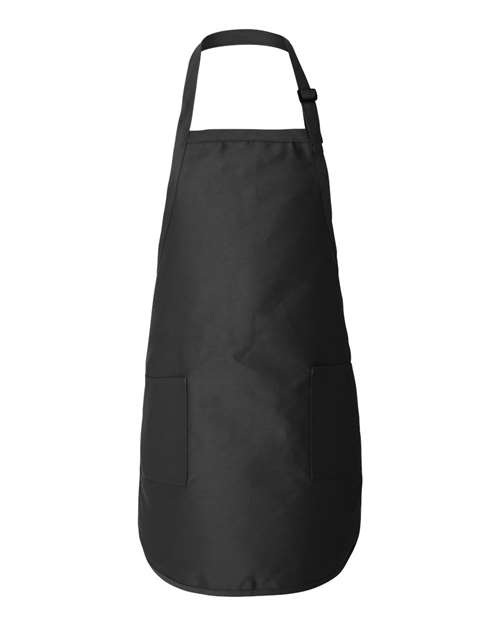 Full-Length Apron With Pockets - Q-Tees | Customizable and Durable Q-Tees One Size Black