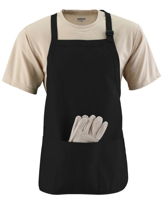 Custom Full-Length Apron with Pockets – Adjustable Neck Strap SOYT Printing Company Black