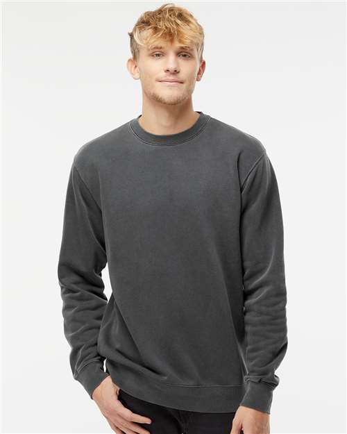 Midweight Pigment-Dyed Crewneck Sweatshirt - Independent Trading Co. | Durable, Classic, and Customizable Independent Trading Co Small Black