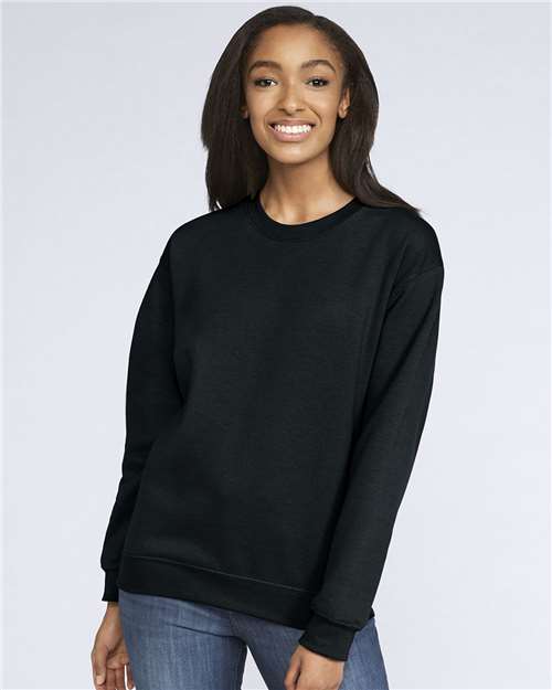 Softstyle® Midweight Crewneck Sweatshirt - Gildan | Comfortable, Durable, and Eco-Friendly Gildan Small Black