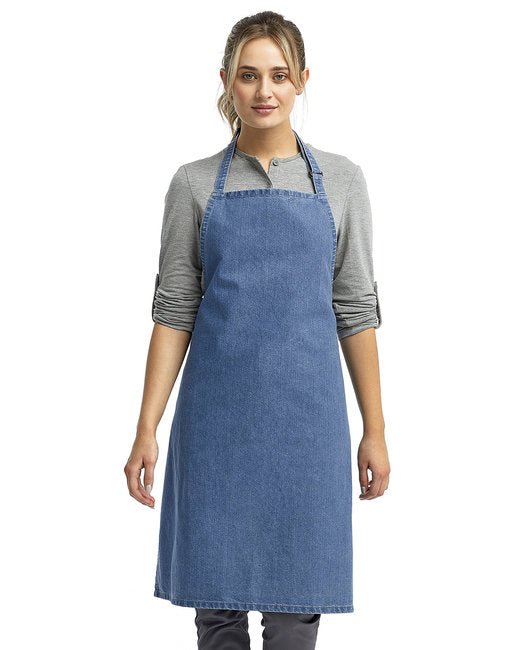 Custom Recycled Bib Apron – Eco-Friendly & Adjustable Neckband SOYT Printing Company Blue Denim