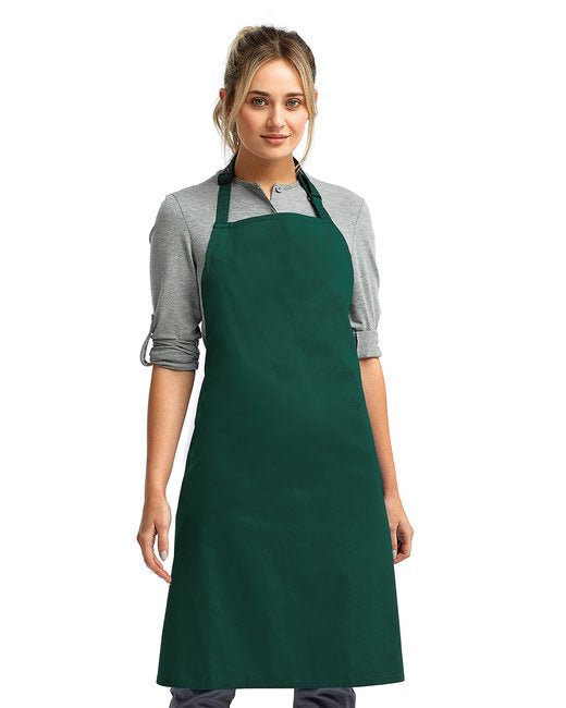Custom Recycled Bib Apron – Eco-Friendly & Adjustable Neckband SOYT Printing Company Bottle Green
