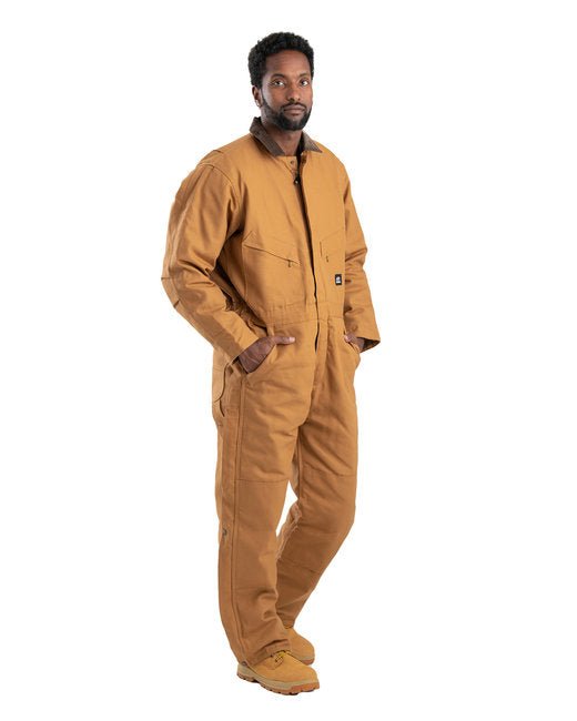 Berne Men's Heritage Duck Insulated Coverall – Durable, Warm, and Functional Workwear Berne Small Brown
