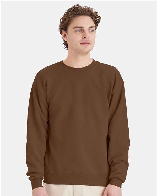 Ecosmart® Crewneck Sweatshirt - Hanes | Sustainable, Durable, and Customizable Hanes Small Brown