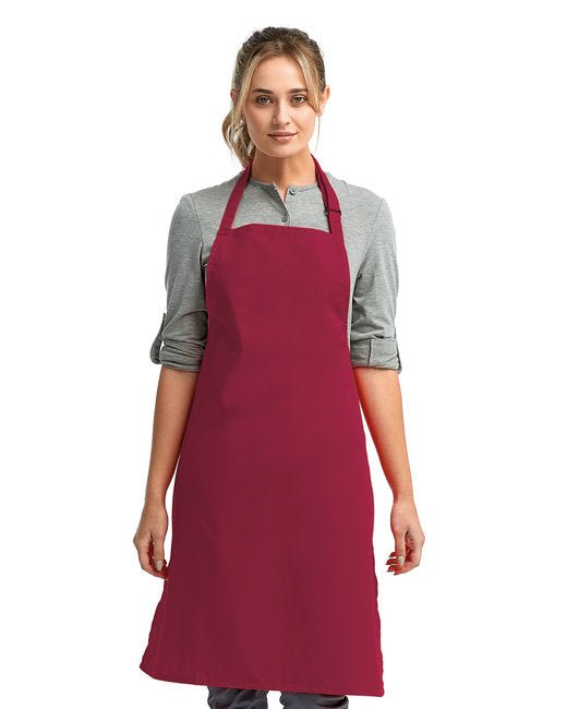 Custom Recycled Bib Apron – Eco-Friendly & Adjustable Neckband SOYT Printing Company Burgundy