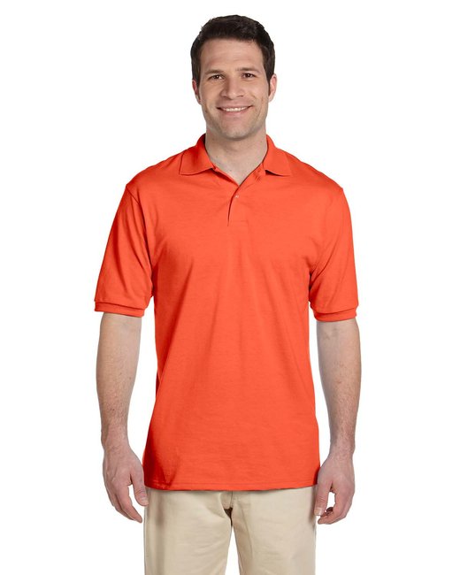 Jerzees Adult SpotShield™ Stain-Resistant Jersey Polo Shirt Jerzees Small Burnt Orange