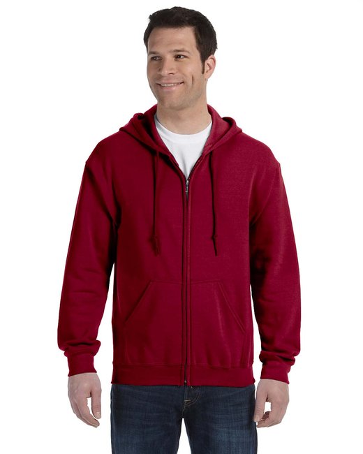 Gildan Adult Heavy Blend™ Full-Zip Hooded Sweatshirt – Durable, Comfortable, and Eco-Friendly Gildan Small Cardinal Red