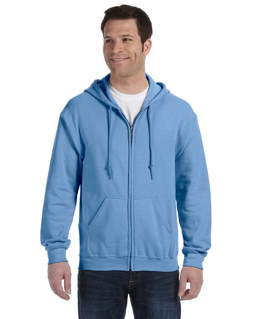 Gildan Adult Heavy Blend™ Full-Zip Hooded Sweatshirt – Durable, Comfortable, and Eco-Friendly Gildan Small Carolina Blue