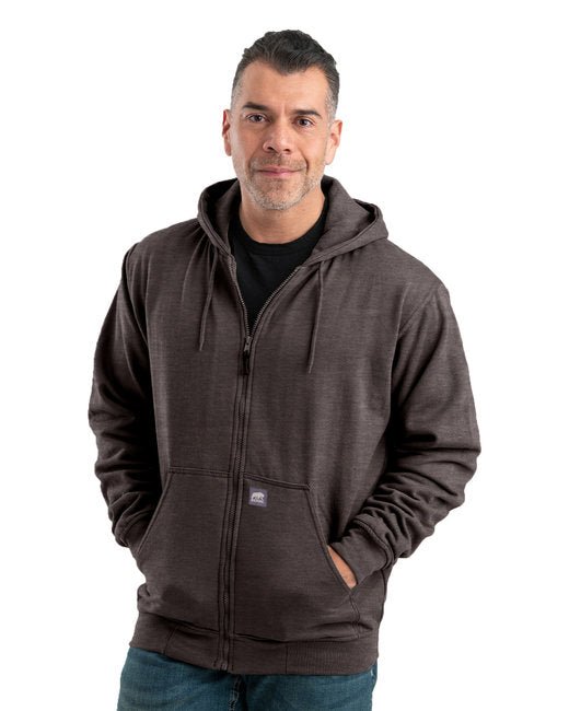 Berne Men's Heritage Thermal Lined Sweatshirt – Warm and Durable Workwear Berne Small Charcoal