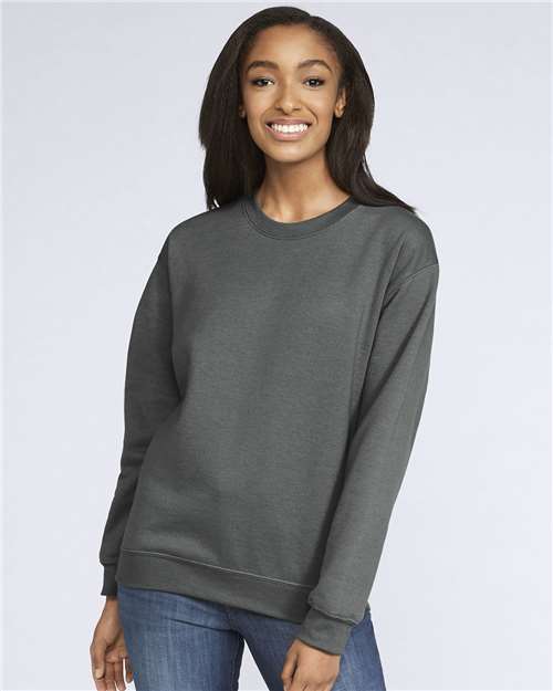 Softstyle® Midweight Crewneck Sweatshirt - Gildan | Comfortable, Durable, and Eco-Friendly Gildan Small Charcoal
