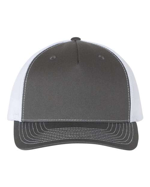 Five-Panel Trucker Cap - Richardson | Stylish, Breathable, and Adjustable Richardson One Size Charcoal/ White